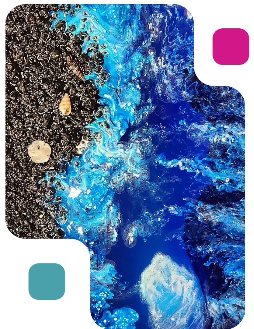 Resin-Beach-Scene-Art-Experience-at-Hawaii-Fluid-Art