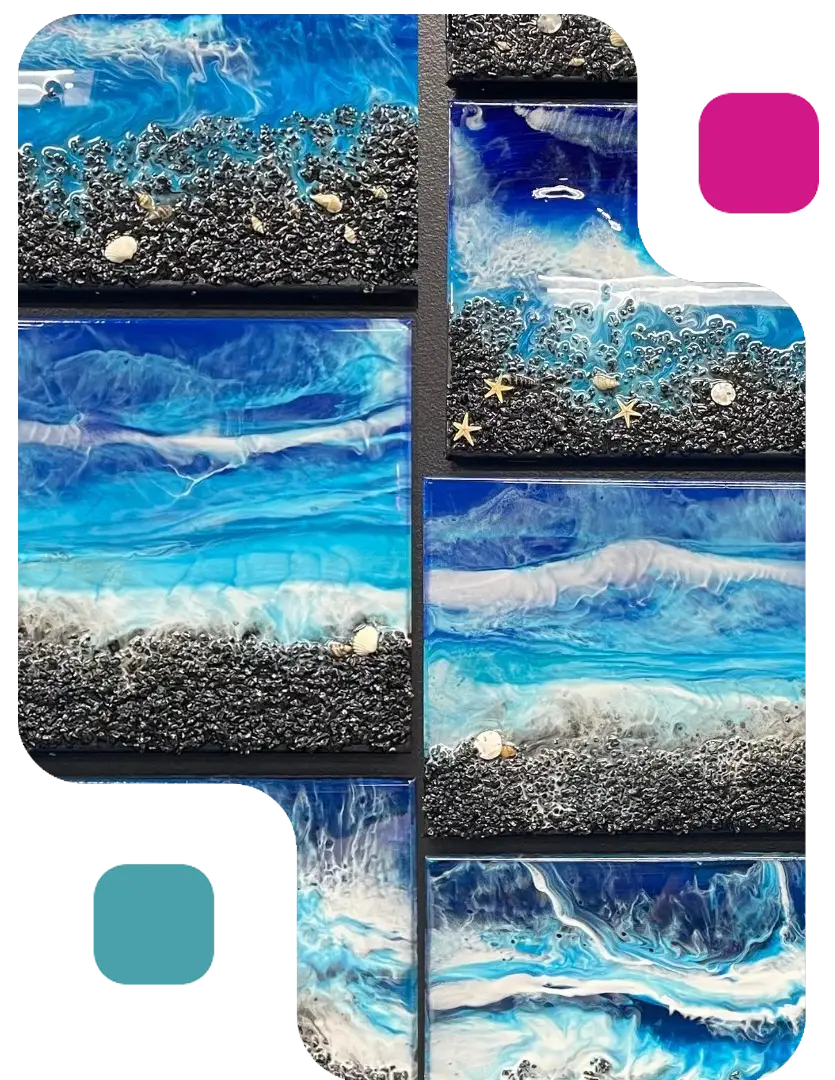 Resin-Beach-Scene-With-Hawaii-Fluid-Art