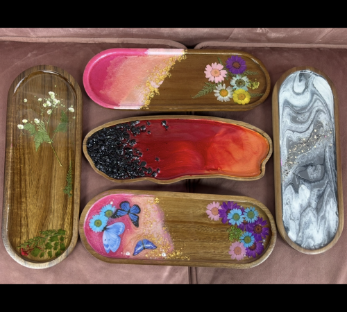 Pressed Flower Resin Trays (2)