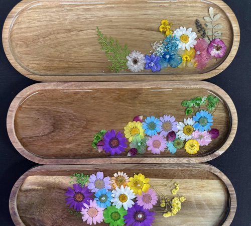 Pressed Flower Resin Trays (8)
