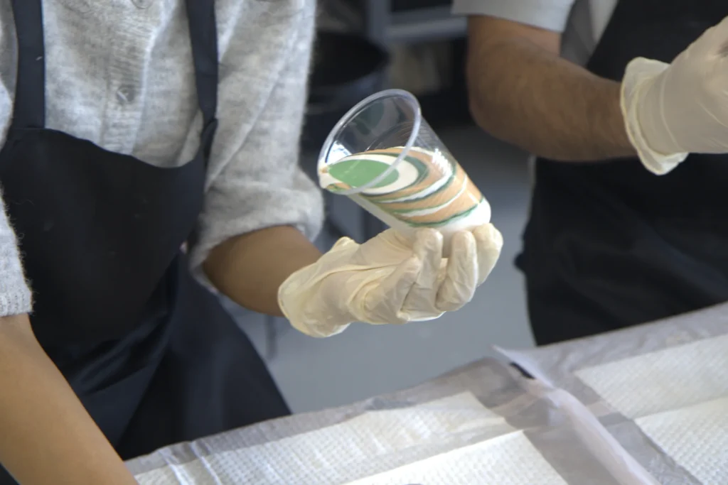 holding-poured-resin-tumbler-naperville-art-studio-wide