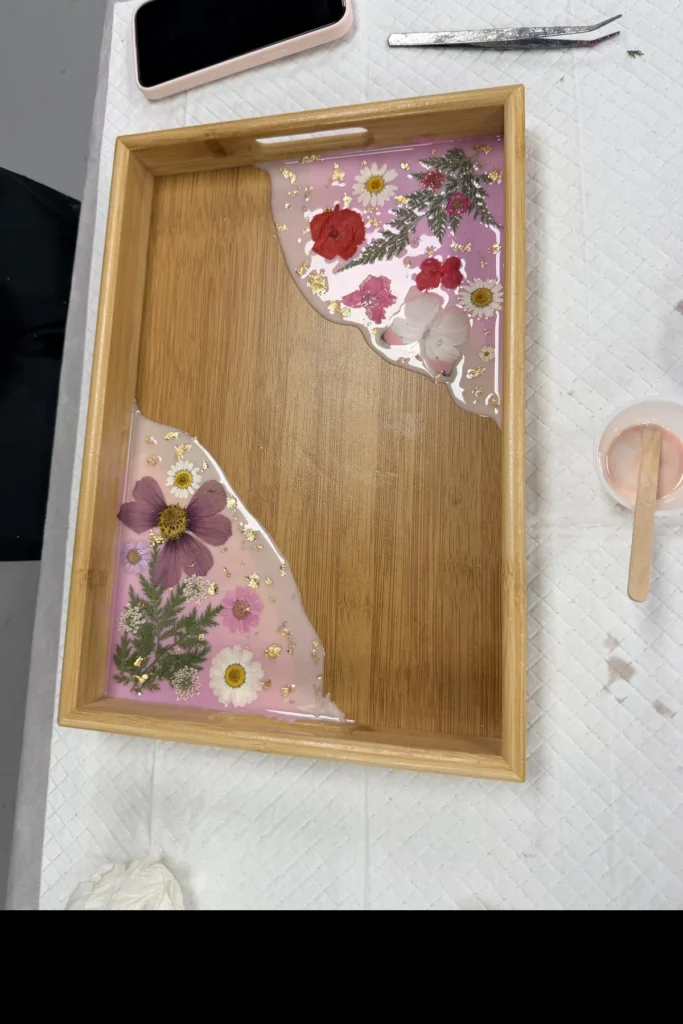 pressed-flower-resin-serving-tray-pink-naperville-2x3